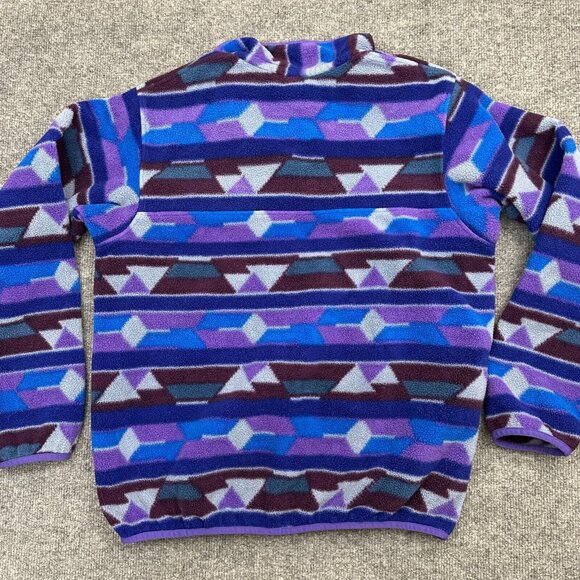Patagonia Fleece Jacket Snap-T Synchilla Pullover Tribal Aztec Women's M - Picture 6 of 13